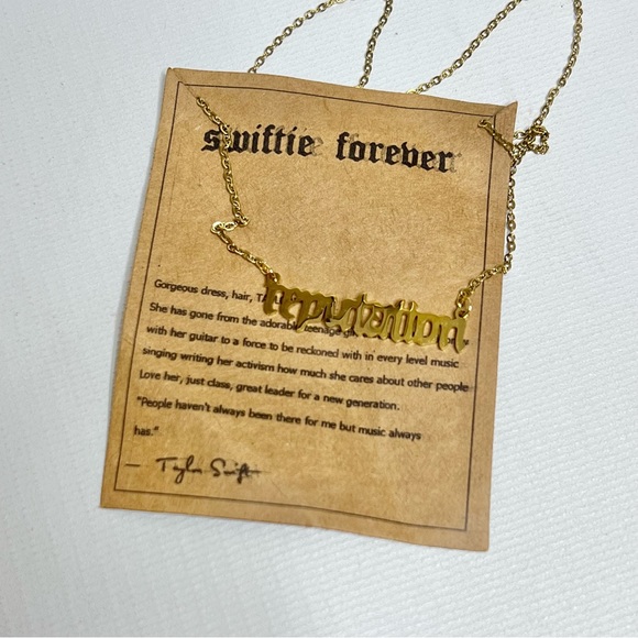 Taylor Swift Gold Plated Reputation Necklace - Picture 5 of 6